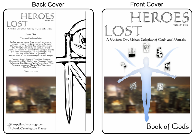 Lost Heroes RPG: Front and Back Covers